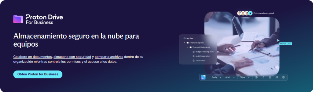 proton drive review para empresas almacenamiento seguro en la nube