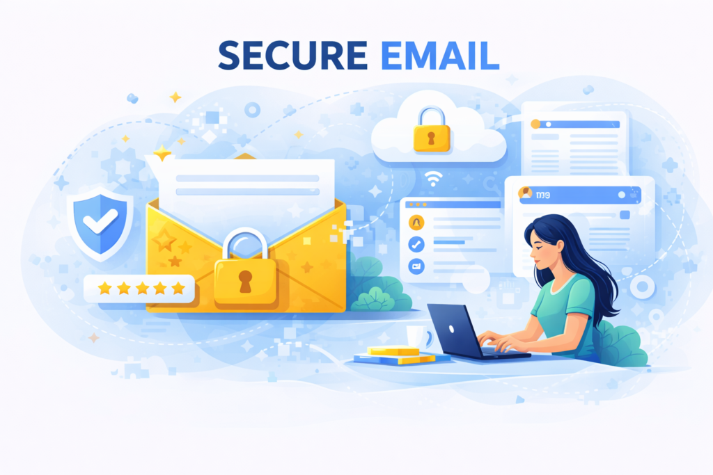 secure email services with end-to-end encryption and privacy protection